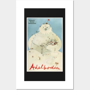 Adelboden,Schweiz, Ski Poster Posters and Art